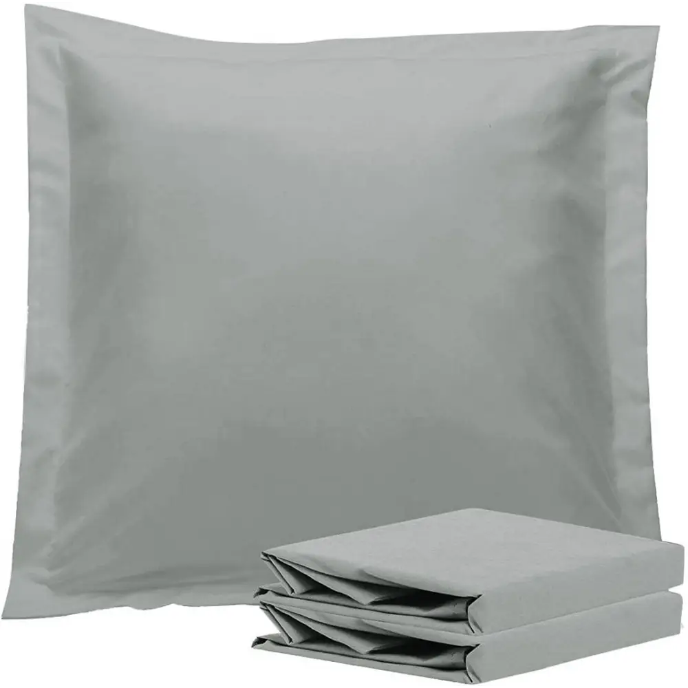 1000TC Premium Ultra Soft European Pillowcases 2-Pack Grey - Home & Garden > Bedding > Pillowcases