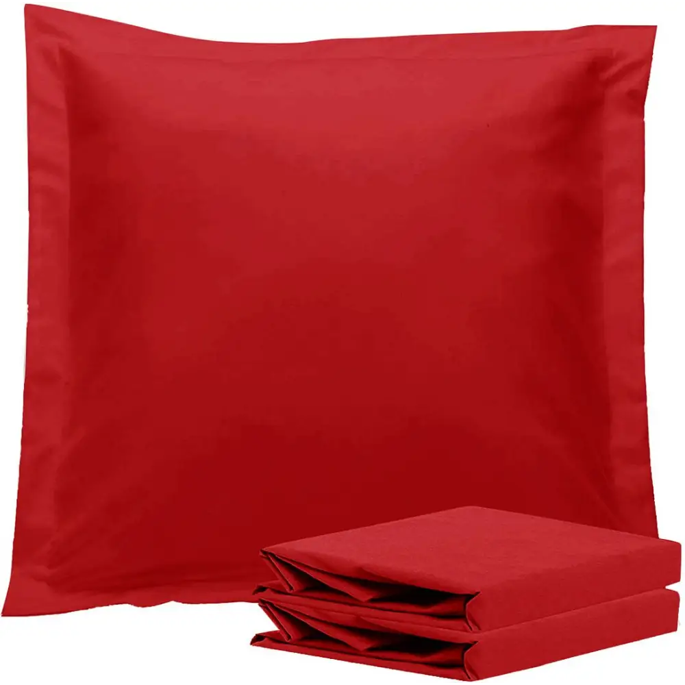 1000TC Premium Ultra Soft European Pillowcases 2-Pack Red - Home & Garden > Bedding > Pillowcases