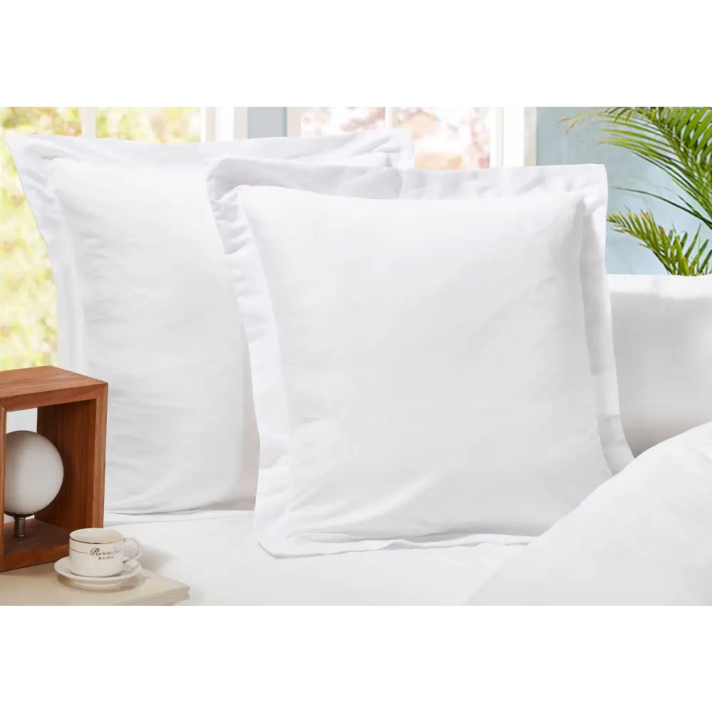 1000TC Premium Ultra Soft European Pillowcases 2-Pack White - Home & Garden > Bedding > Pillowcases