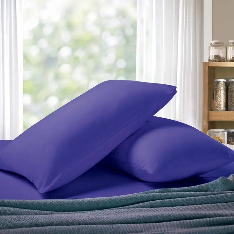 1000TC Premium Ultra Soft Standrad size Pillowcases 2-Pack - Royal Blue - Home & Garden > Bedding > Pillowcases