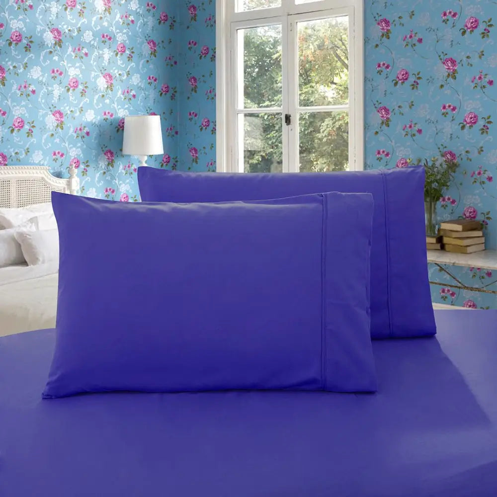 1000TC Premium Ultra Soft Standrad size Pillowcases 2-Pack - Royal Blue - Home & Garden > Bedding > Pillowcases
