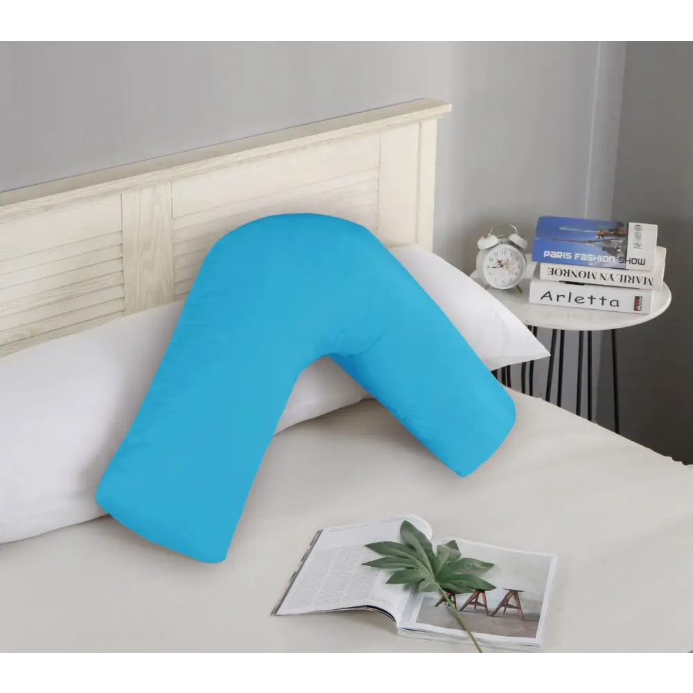 1000TC Premium Ultra Soft V SHAPE Pillowcase - Light Blue - Home & Garden > Bedding > Pillowcases