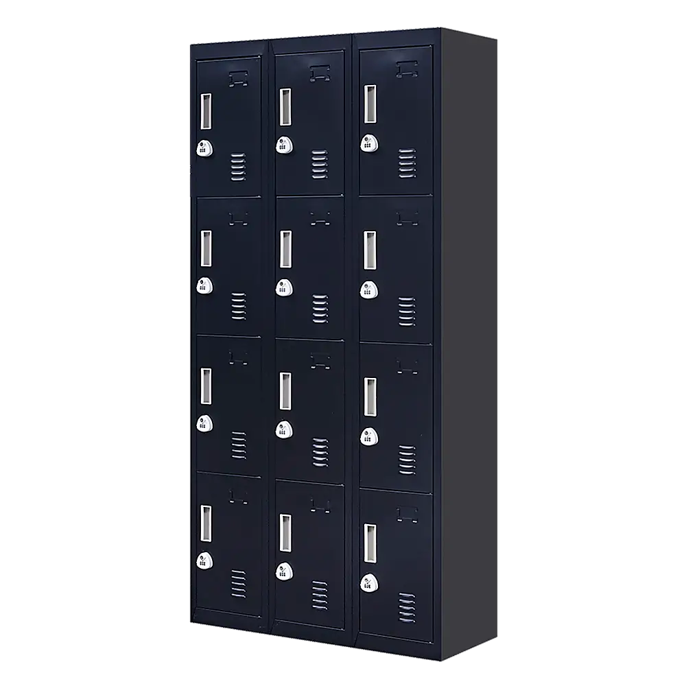 12-Door Locker for Office Gym Shed School Home Storage - 3-Digit Combination Lock - Furniture > Office