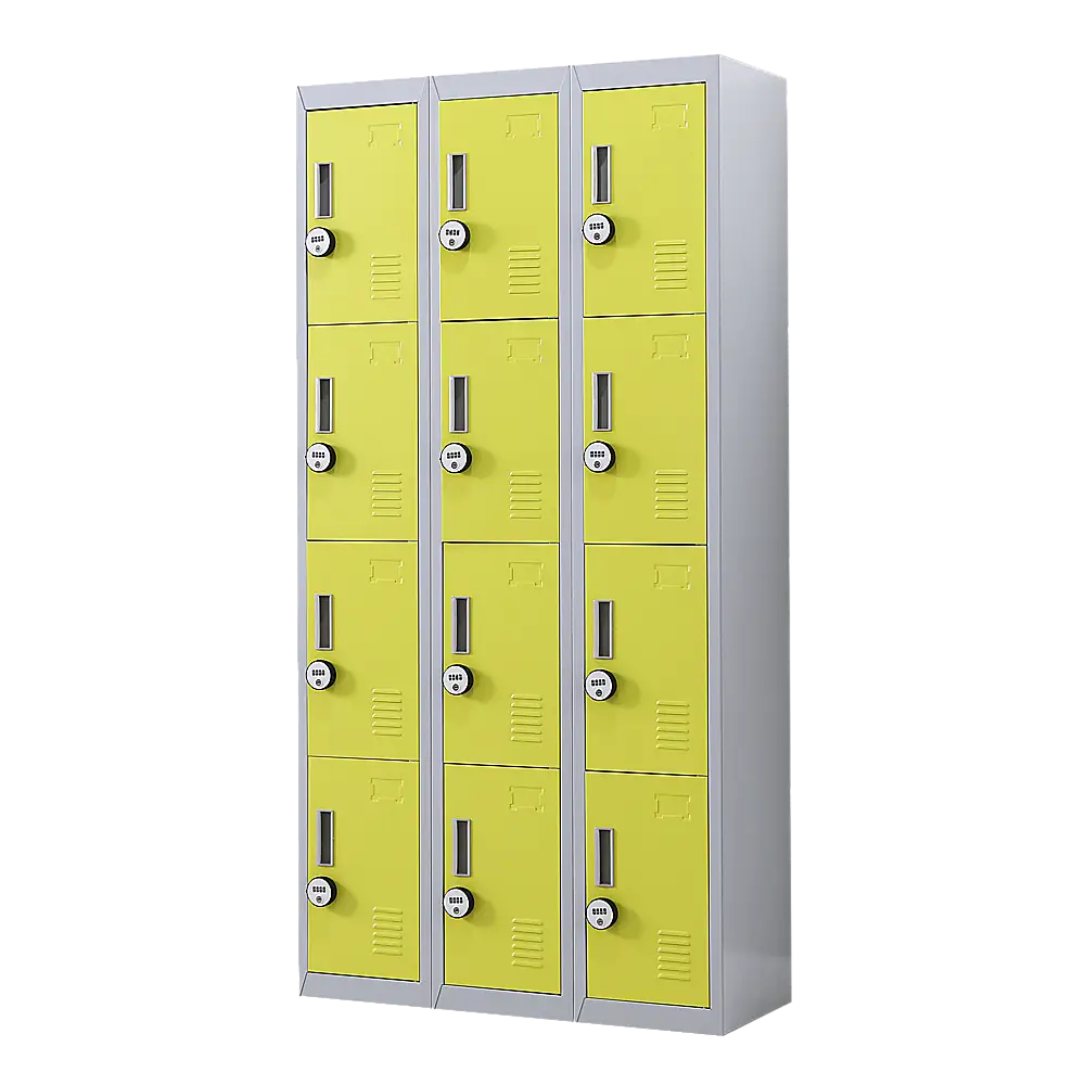 12-Door Locker for Office Gym Shed School Home Storage - 4-Digit Combination Lock - Furniture > Office