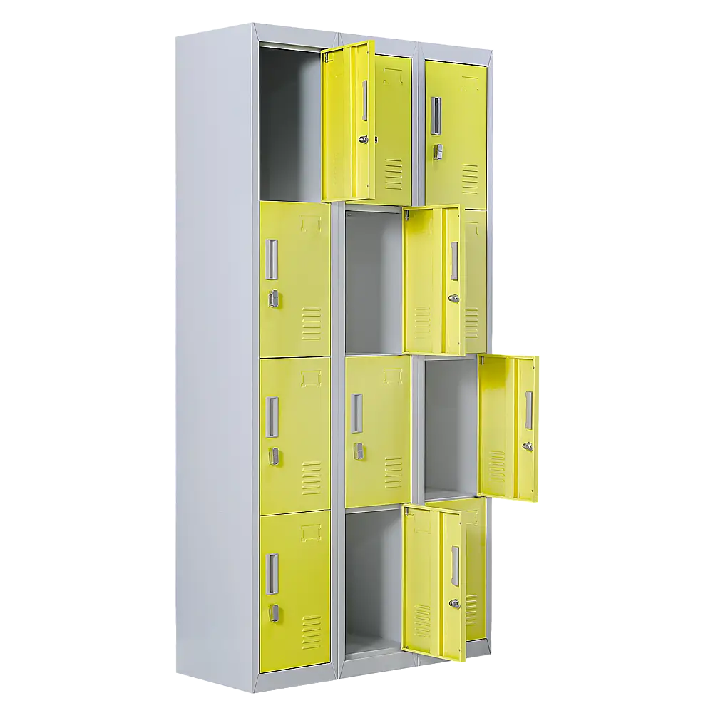 12-Door Locker for Office Gym Shed School Home Storage - Padlock-operated - Furniture > Office