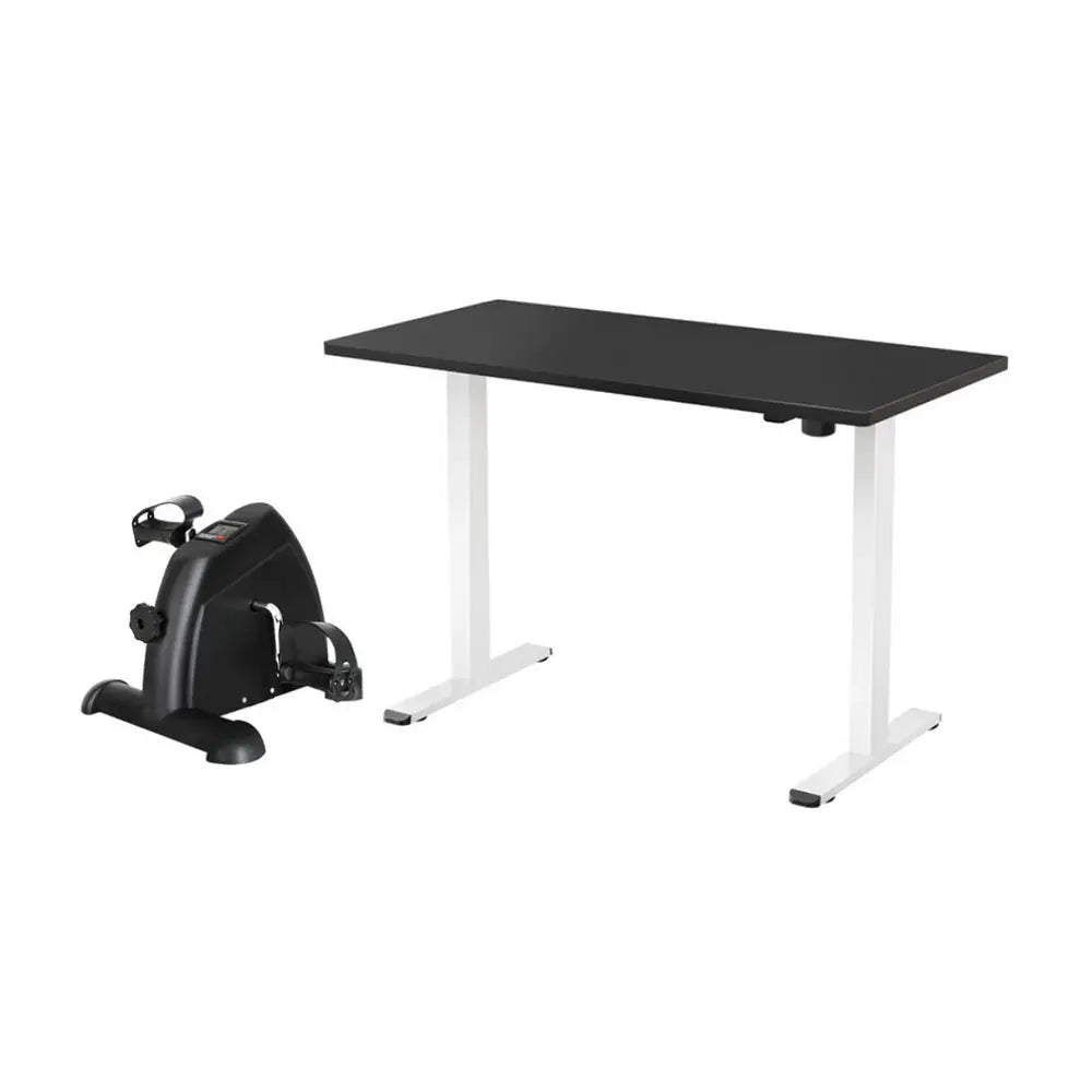 140cm Artiss Electric Standing Desk with Mini Pedal Exercise Bike Home Office - Furniture > Office > Office & Desk