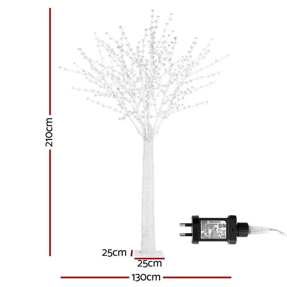 2.1M Christmas Tree 780 LED Lights Cherry Blossom Trees Jingle Jollys - Occasions > Christmas > Christmas Trees
