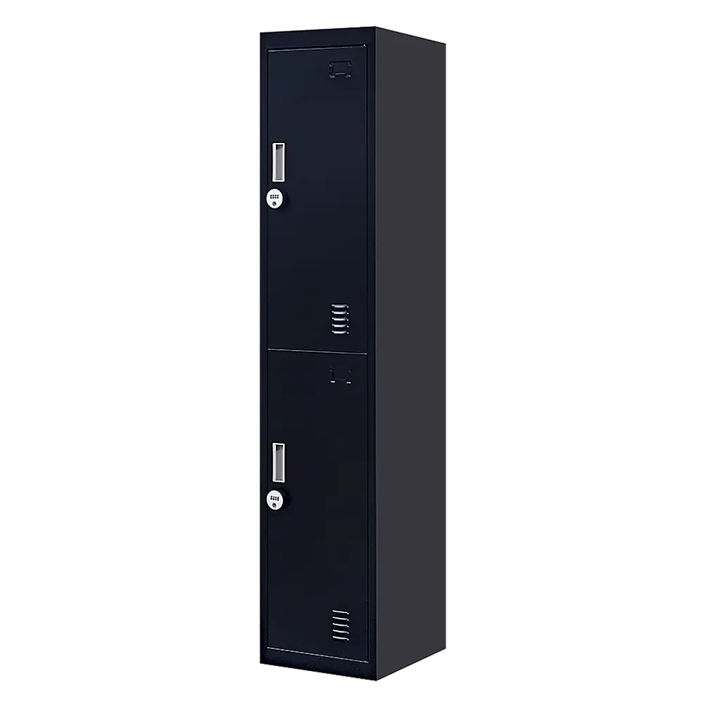 2-Door Vertical Locker for Office Gym Shed School Home Storage - Furniture > Office