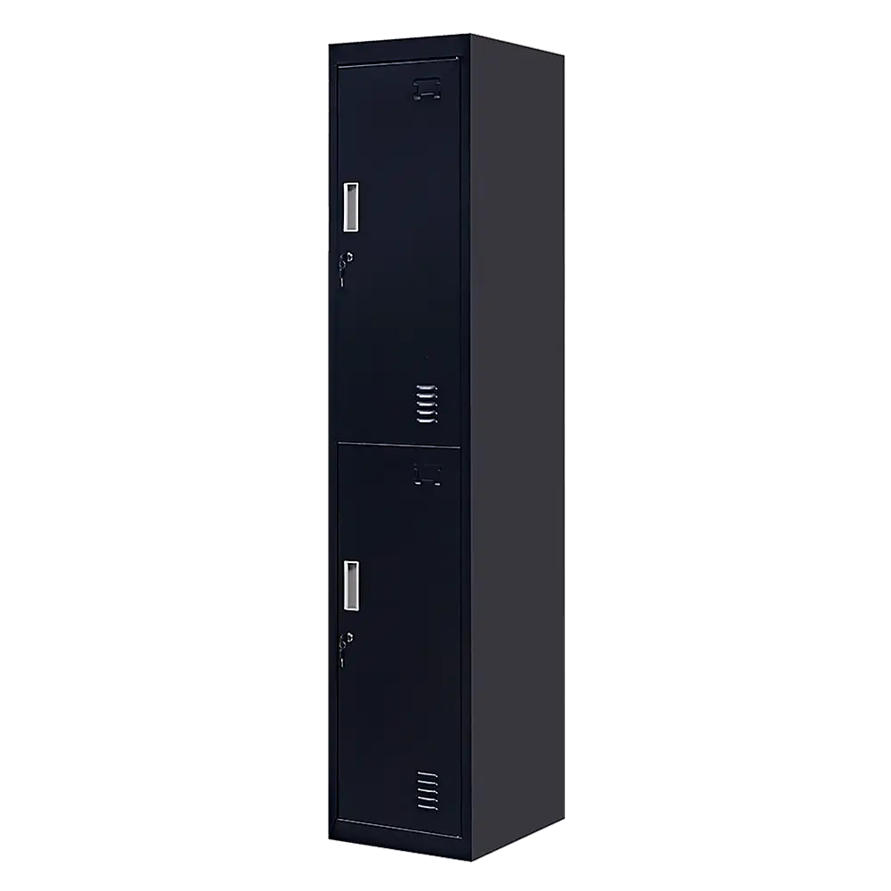 2-Door Vertical Locker for Office Gym Shed School Home Storage - Furniture > Office