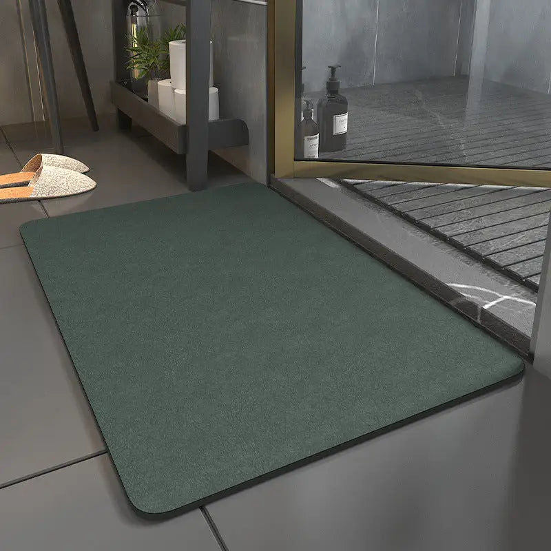 2 pcs Green Quick-Dry Absorbent Non-Slip Bath Rug for Bathroom Kitchen & Entryway 40x60cm - Home & Garden > Bathroom