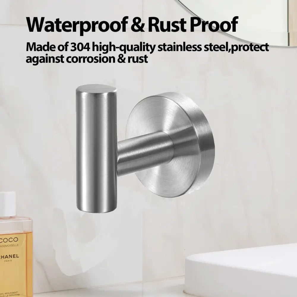 2 Pcs Wall Mount Bathroom Towel Hooks Holder Cloth Hanger Hook Kitchen Door Hanger Brushed Nickel - Sports & Fitness >