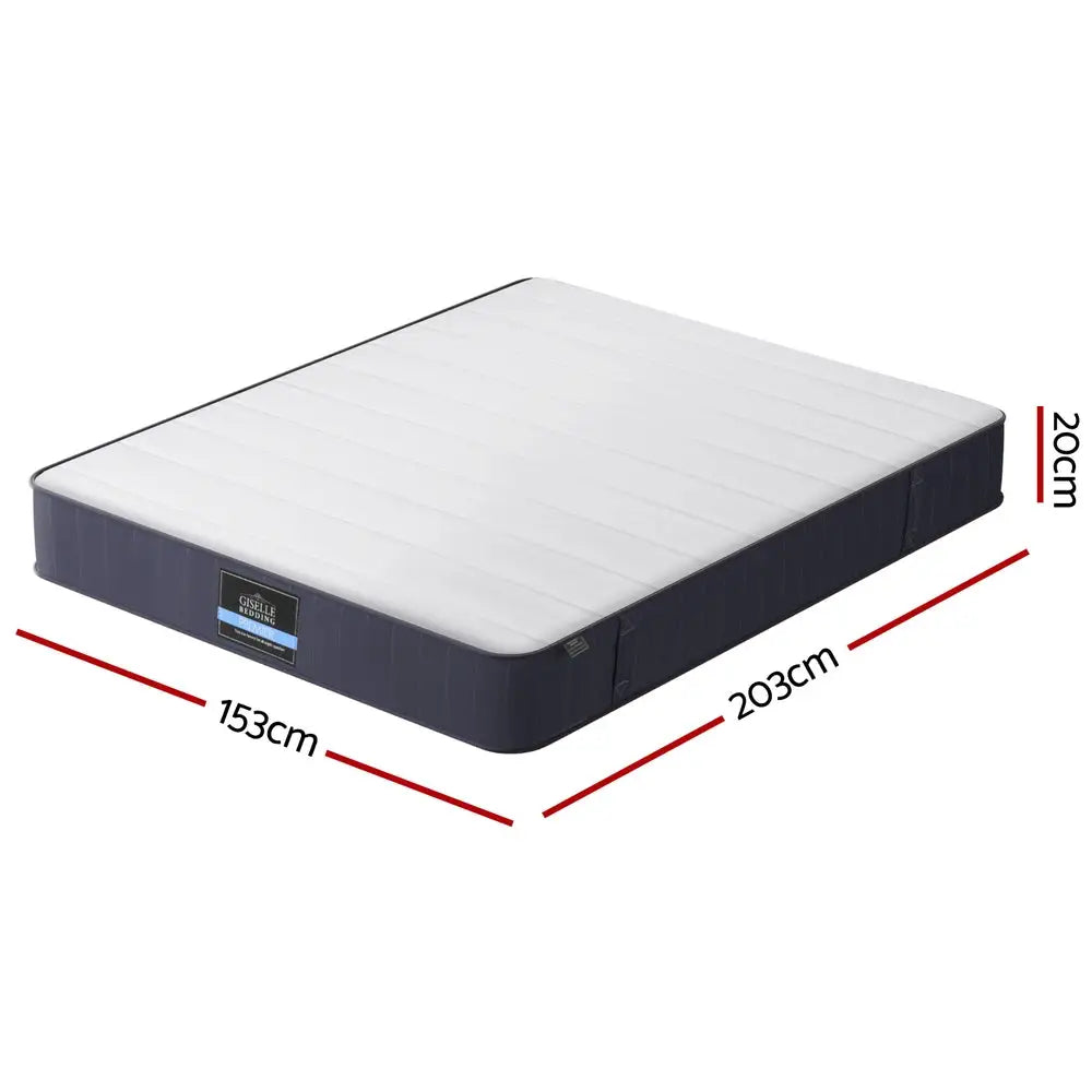 20cm Giselle Mattress Queen Bed Pocket Spring Mattresses - Furniture > Mattresses > Queen Mattress