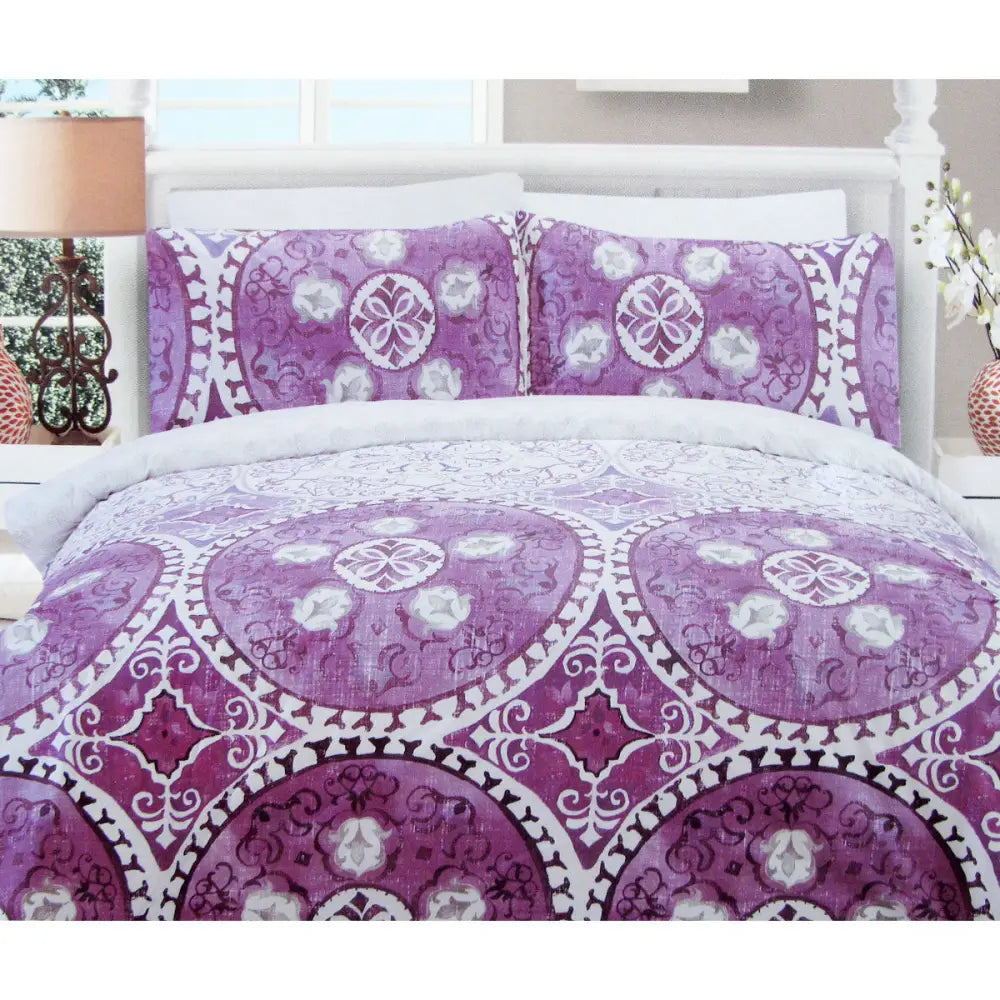 225TC Kasbah Mandala Cotton Rich Easy Care Quilt Cover Set Queen - Home & Garden > Bedding