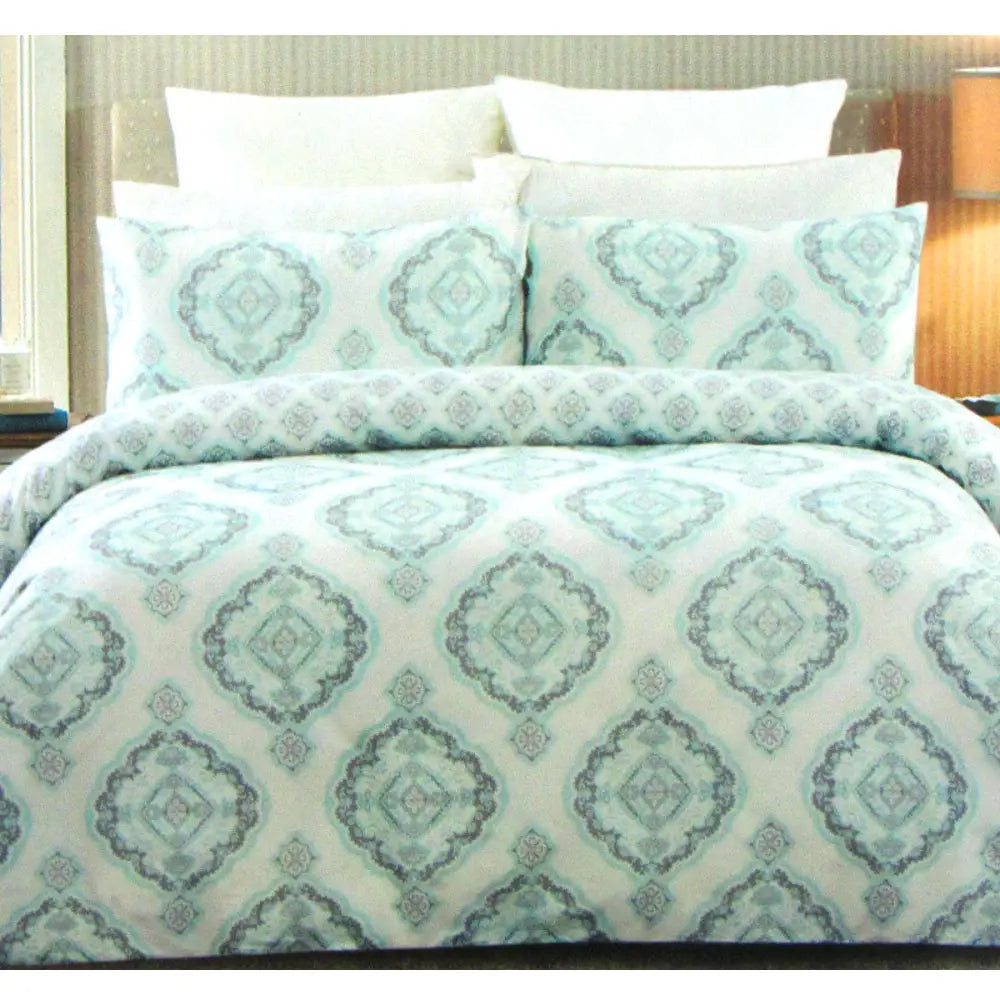 225TC Persia Cotton Rich Easy Care Quilt Cover Set Queen - Home & Garden > Bedding