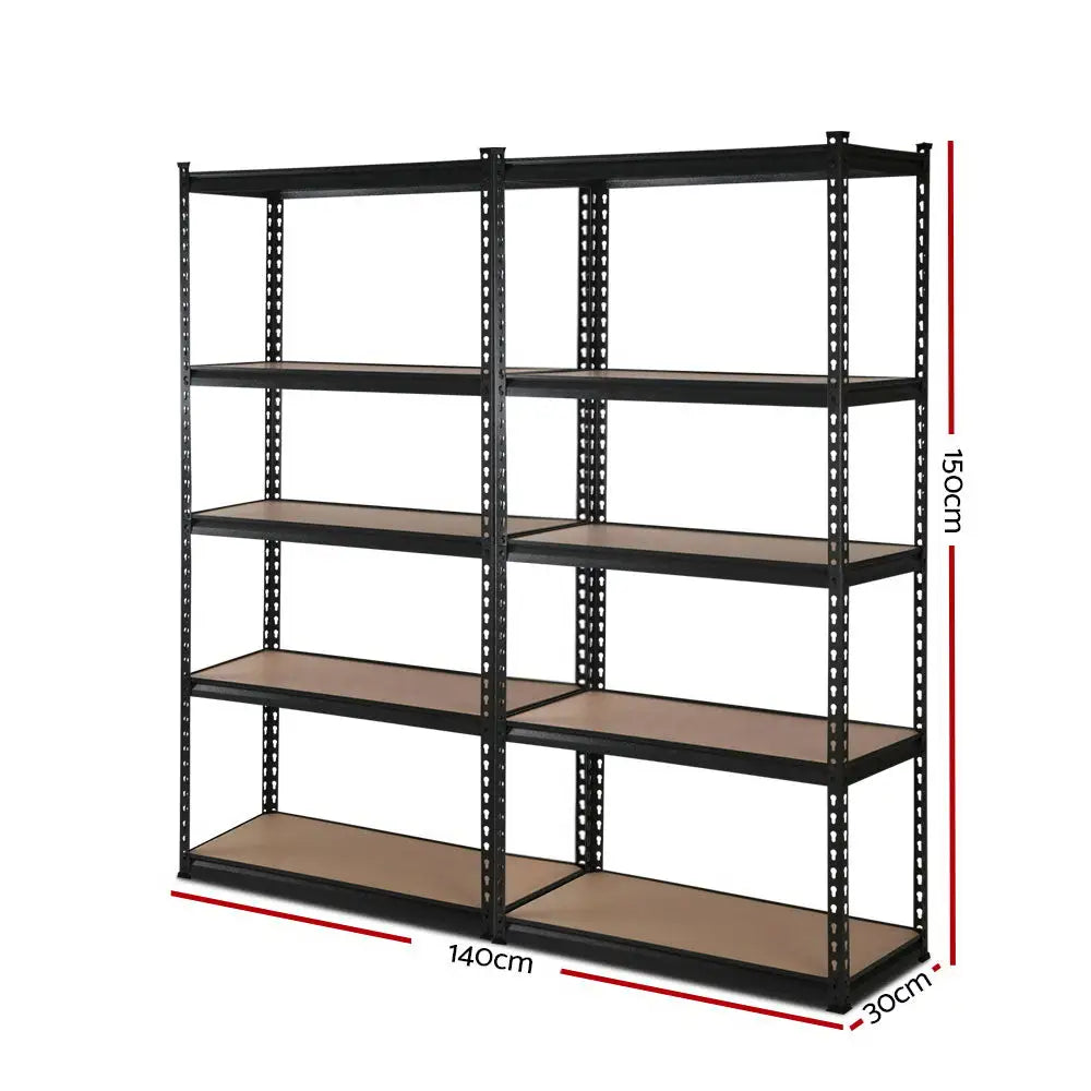 2x1.5M Warehouse Shelving Racking Storage Garage Steel Metal Shelves Rack - Home & Garden > Storage