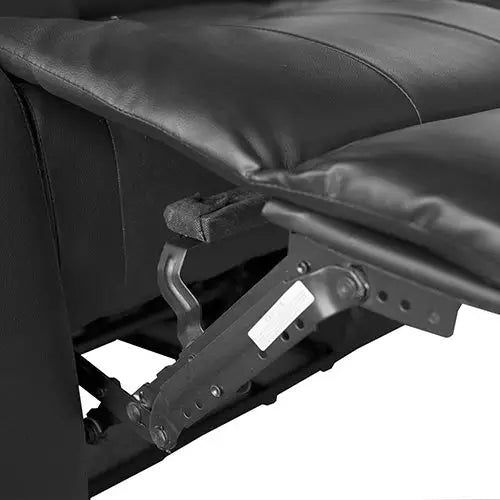 3 + 1 + 1 Seater Recliner Sofa In Faux Leather Lounge Couch in Black - Furniture > Sofas