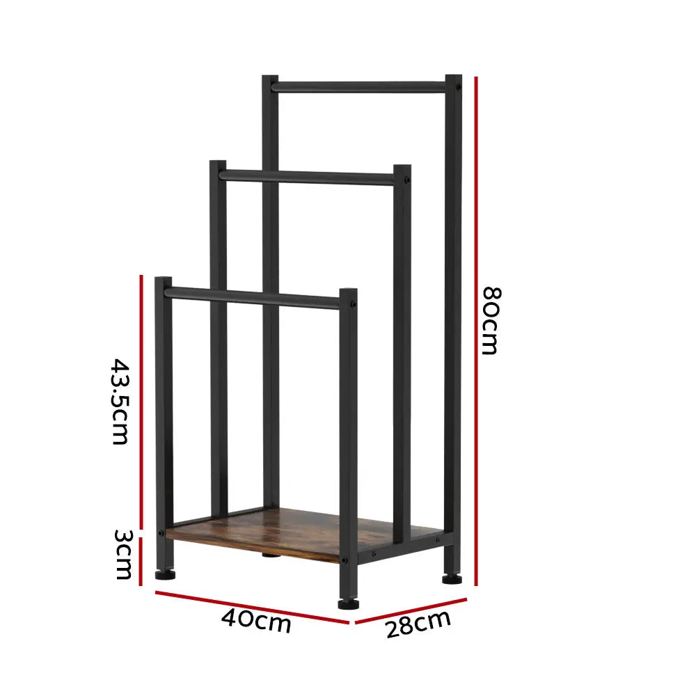 3 Tier Towel Rack Rail Freestanding Holder Bathroom Organizer Laundry Drying Bar - Home & Garden > Bathroom Accessories