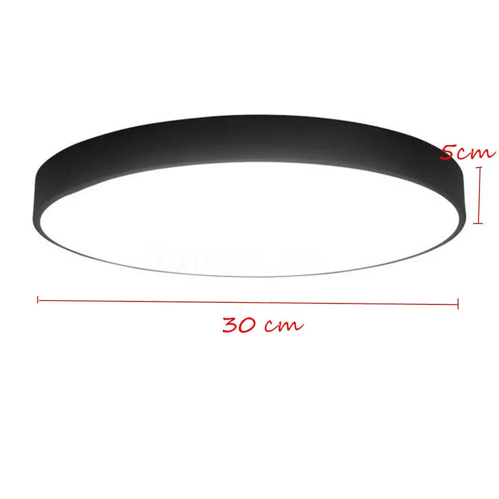 30CM LED Ceiling Light Modern Surface Mount Flush Panel Downlight Ultra-thin - Home & Garden > Garden Lights