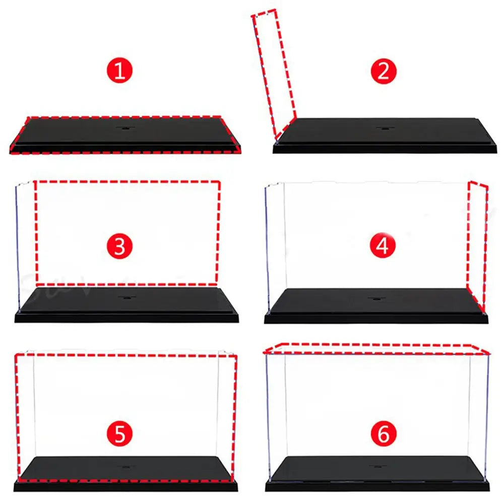 35x25x20CM Acrylic Display Case Dustproof Car Trucks Vans Model Box Collection Storage - Home & Garden > Storage