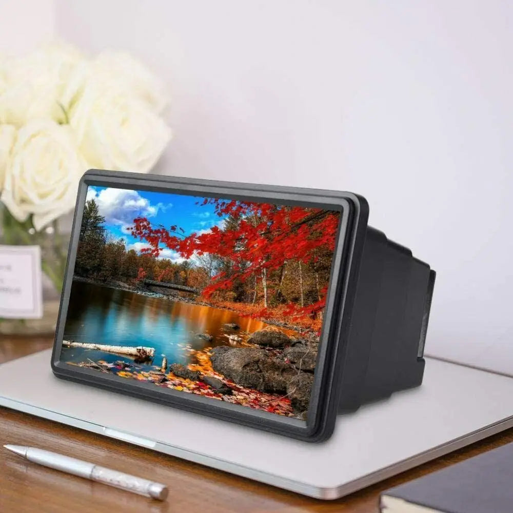 3D Mobile Phone Screen Magnifier 12’’ HD Video Amplifier for Smartphone Stand - Home & Garden > Home & Garden Others