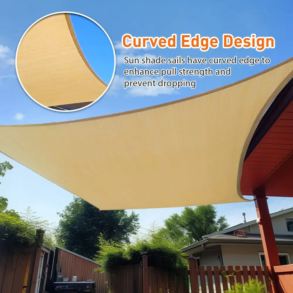 3m x 4m Rectangle Sun Shade Sails for Patios Sun UV Outdoor Canopy Backyard Sunshades - Home & Garden > Shading >