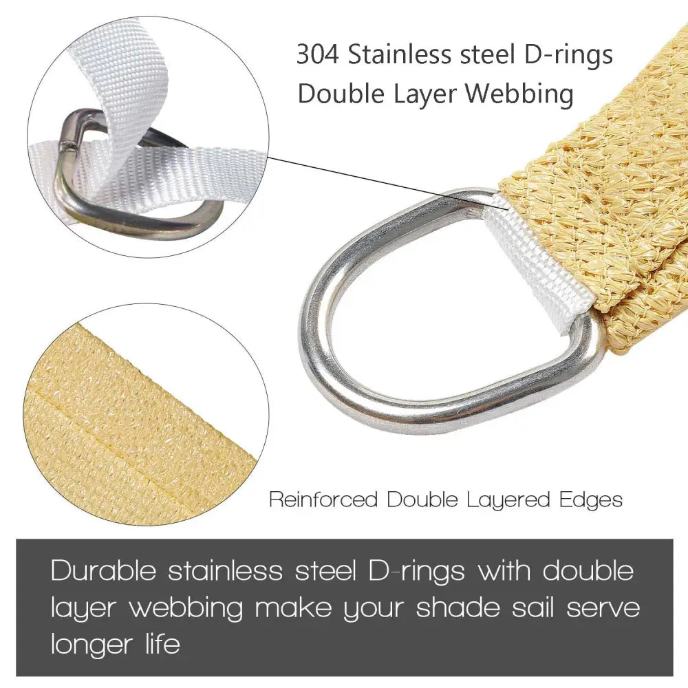 3m x 4m Rectangle Sun Shade Sails for Patios Sun UV Outdoor Canopy Backyard Sunshades - Home & Garden > Shading >