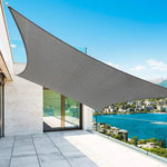 3m x 5m Grey Rectangle Sun Shade Sails for Patios Sun UV Outdoor Canopy Backyard Sunshades - Home & Garden > Shading >