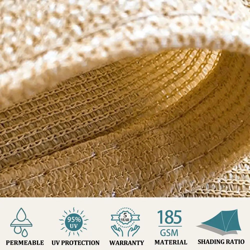 3m x 5m Rectangle Sun Shade Sails for Patios Sun UV Outdoor Canopy Backyard Sunshades - Home & Garden > Shading >