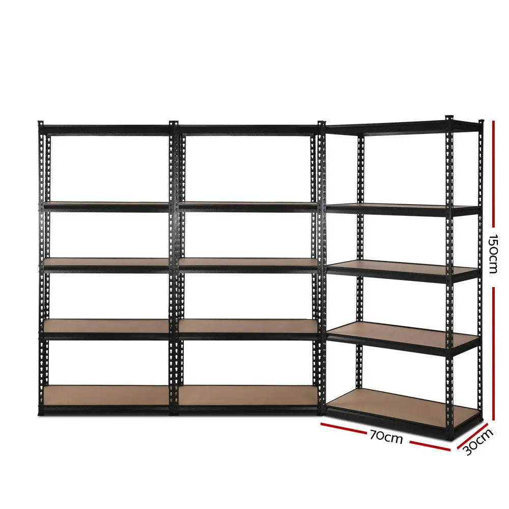 3x1.5M Warehouse Shelving Racking Storage Garage Steel Metal Shelves Rack - Home & Garden > Storage