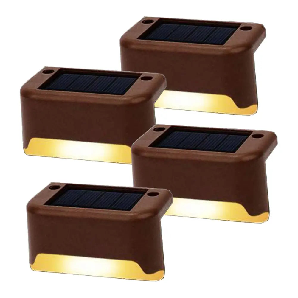 4 Pack SolarPower Deck Lights Outdoor Step Lights Waterproof LED lights - Home & Garden > Garden Lights