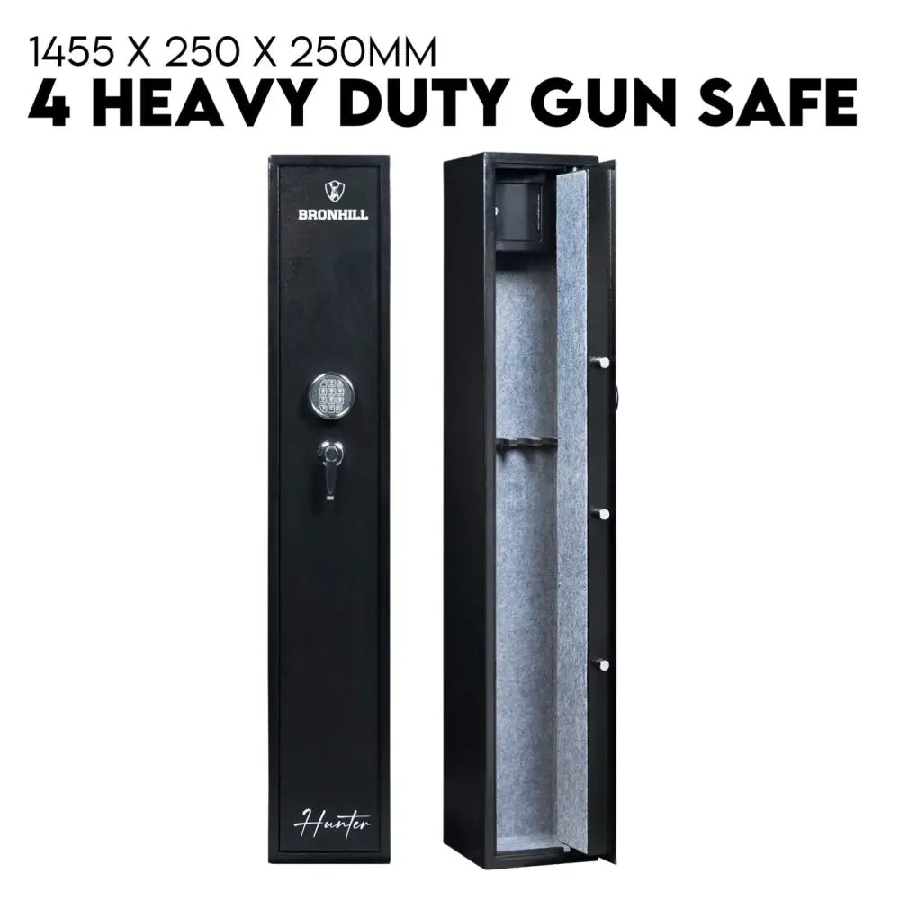 4 Rifle Gun Safe Iron Heavy Duty Firearm Security Digital Lockbox Premium CAT A + B - Home & Garden > Storage