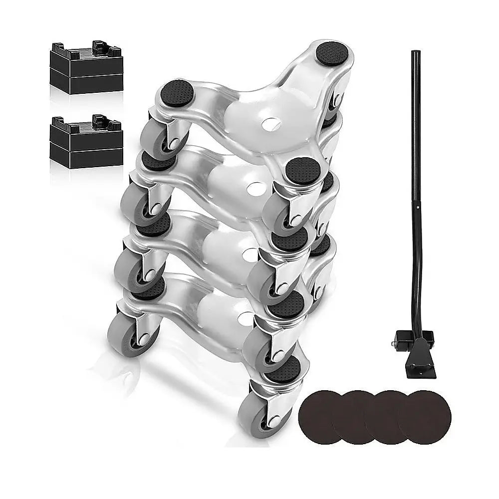 4 X All-purpose Dolly Metal Heavy Duty Furniture Mover Slider Set - Furniture > Office