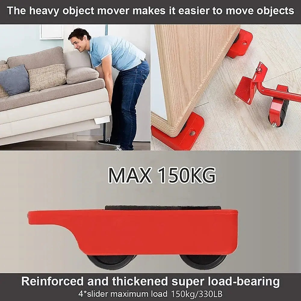 4 X All-purpose Dolly Plastic Heavy Duty Furniture Mover Slider Set - Furniture > Office