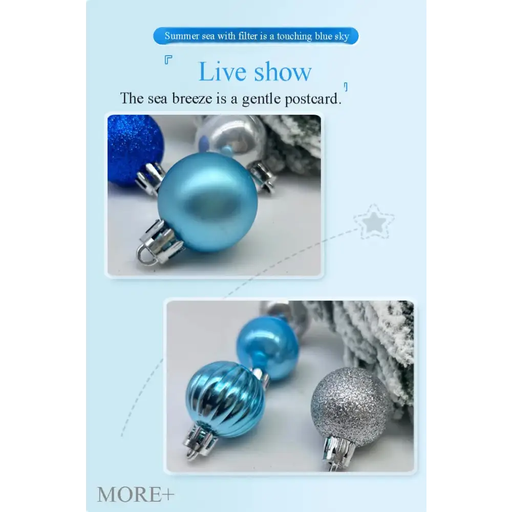 49-Piece Christmas Ornament Set - 3cm Black White Baubles for Christmas Tree Decoration - Occasions > Christmas >