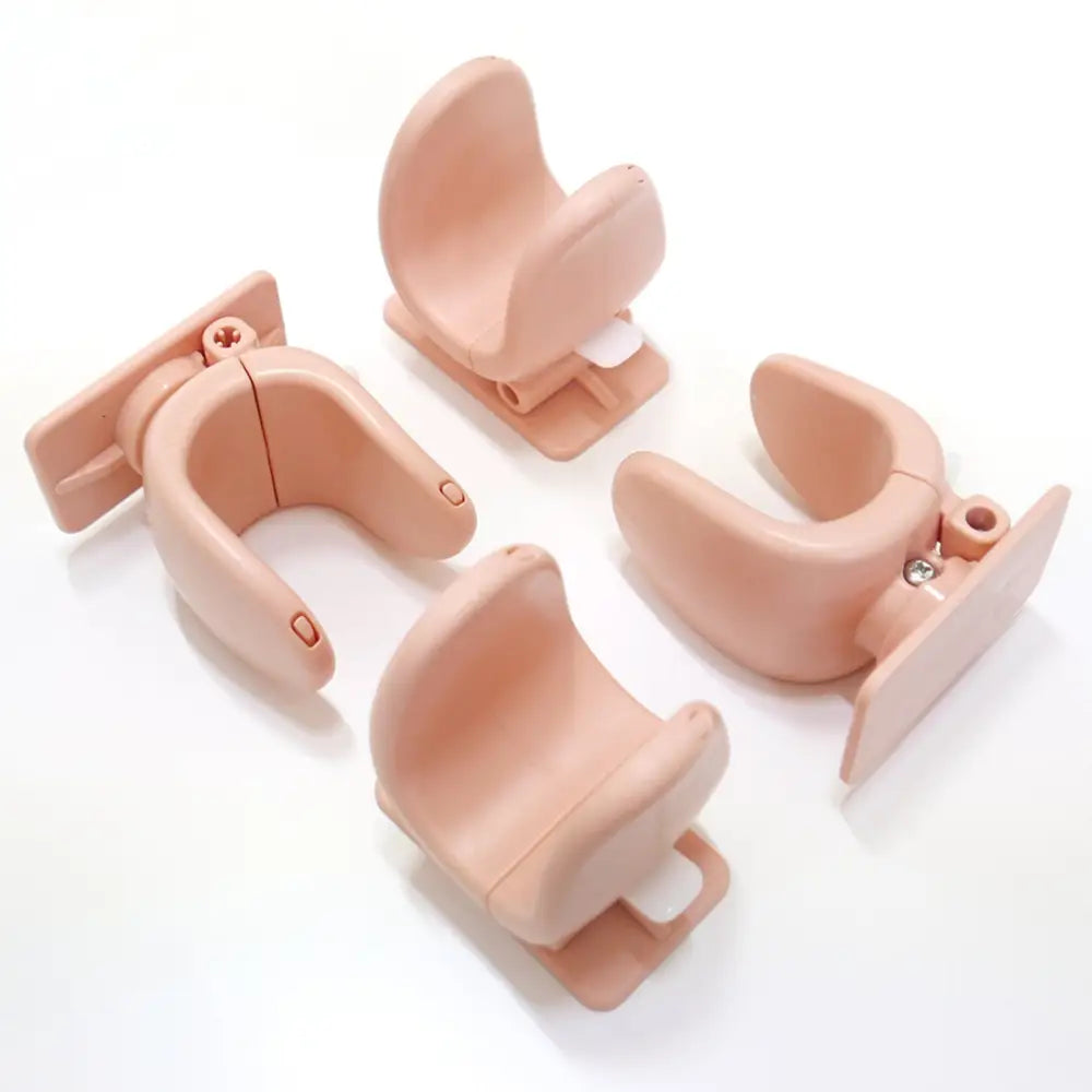 4X Door Lever Lock Pet Child Proof Adhesive Kid Safety Handle Lock APRICOT PINK - Baby & Kids > Gates & Playpens