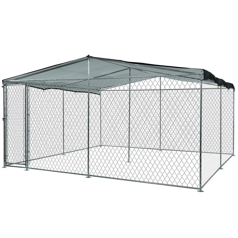 4x4m Dog Enclosure Kennel Large Chain Dogs Cat Cage Pet Animal Cover Shade Fencing Run Playpen - Pet Care > Dog