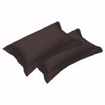 500TC Pair of Egyptian Cotton Tailored Standard Pillowcases Chocolate - Home & Garden > Bedding > Pillowcases
