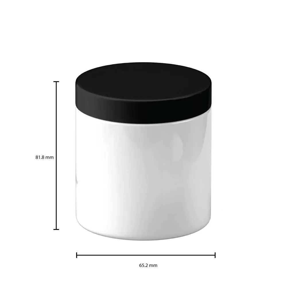 50x 200g Plastic Cosmetic Jar + Lids - Empty White Cream Container - Home & Garden > Storage