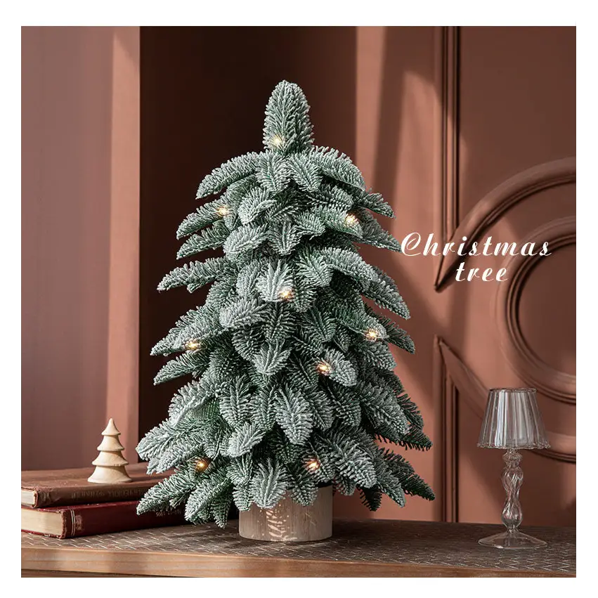 55cm Frosted Mini Christmas Tree – Snow-Covered Indoor Holiday Decoration - Occasions > Christmas > Christmas Trees