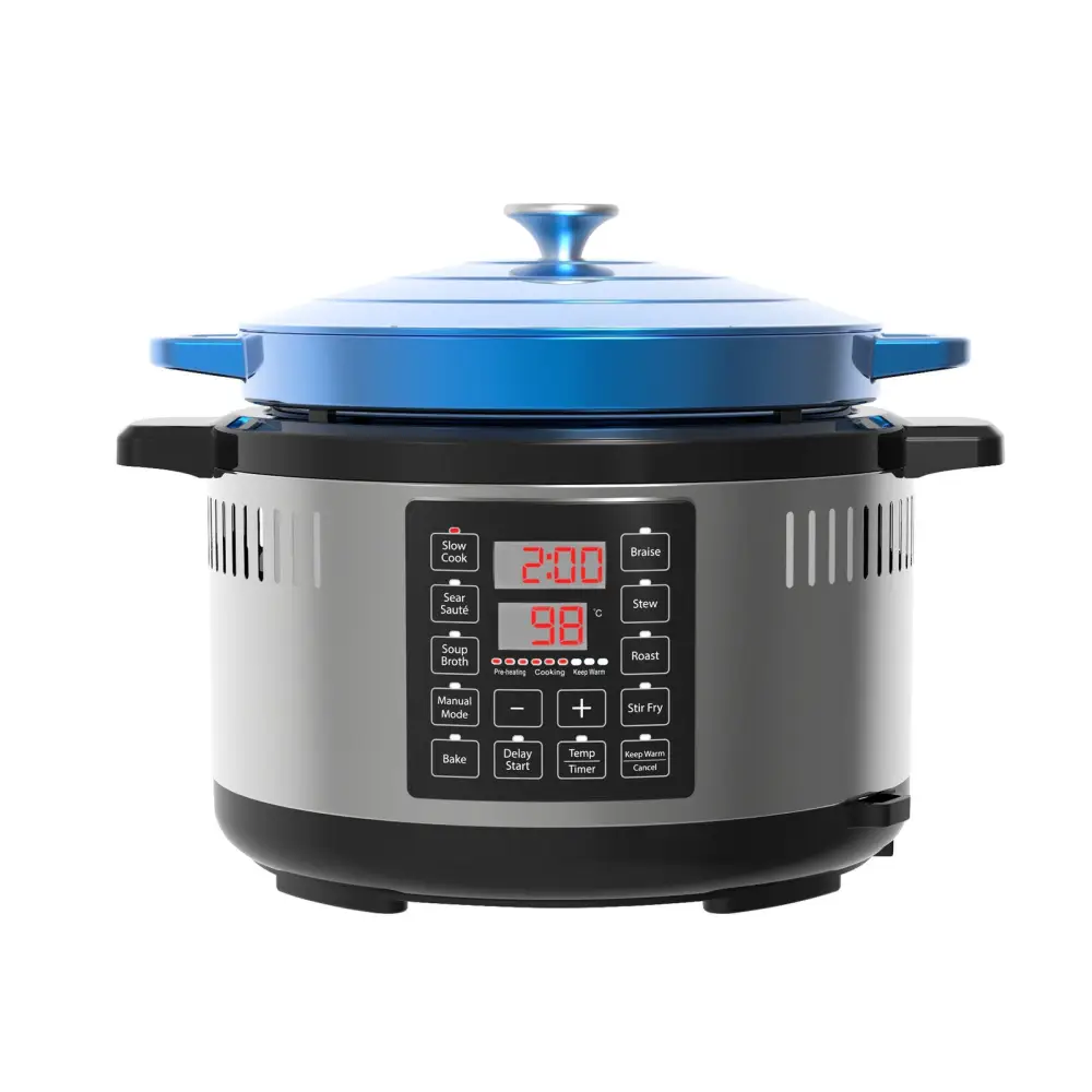 6.5L Smart Digital Dutch Oven w/ 8 Cook Settings Stainless Steel - Appliances > Kitchen Appliances