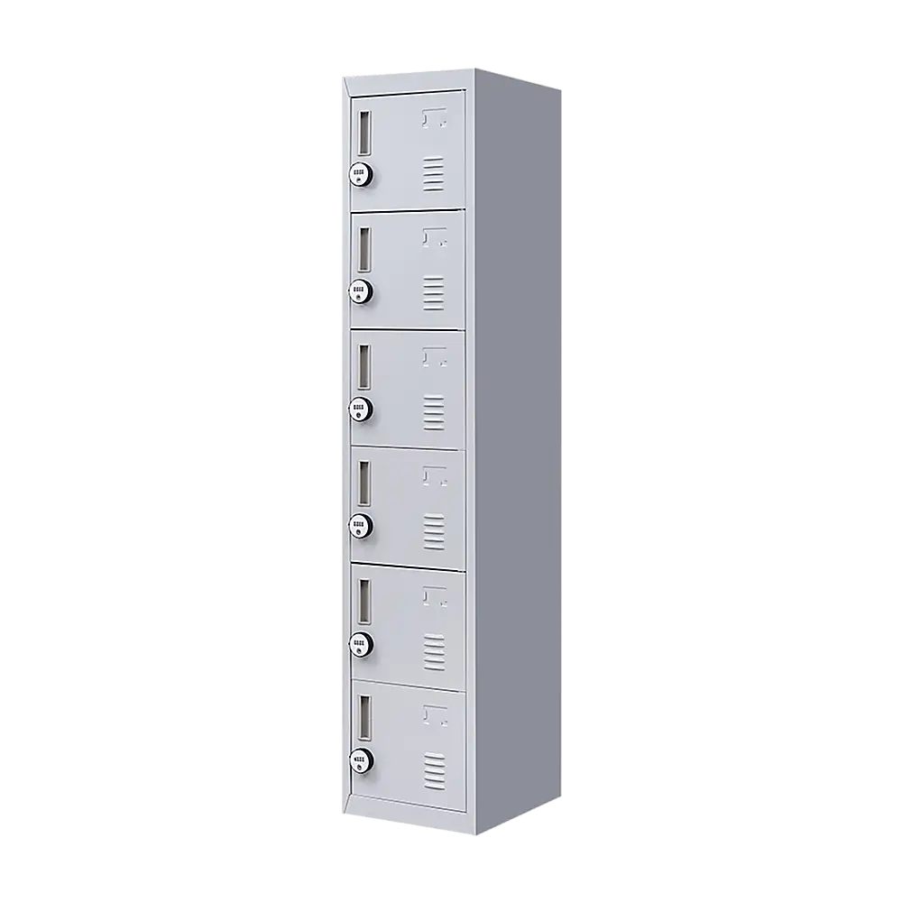 6-Door Locker for Office Gym Shed School Home Storage - Furniture > Office