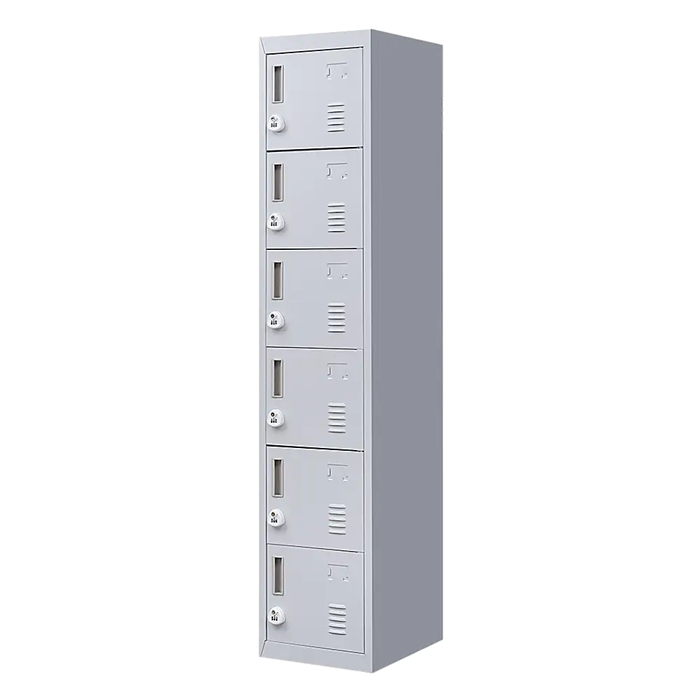 6-Door Locker for Office Gym Shed School Home Storage - Furniture > Office