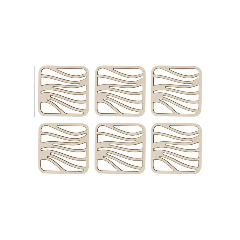 6 pieces of double-layer bowl and dish anti slip square insulation pads (without bracket) - Home & Garden > Kitchenware