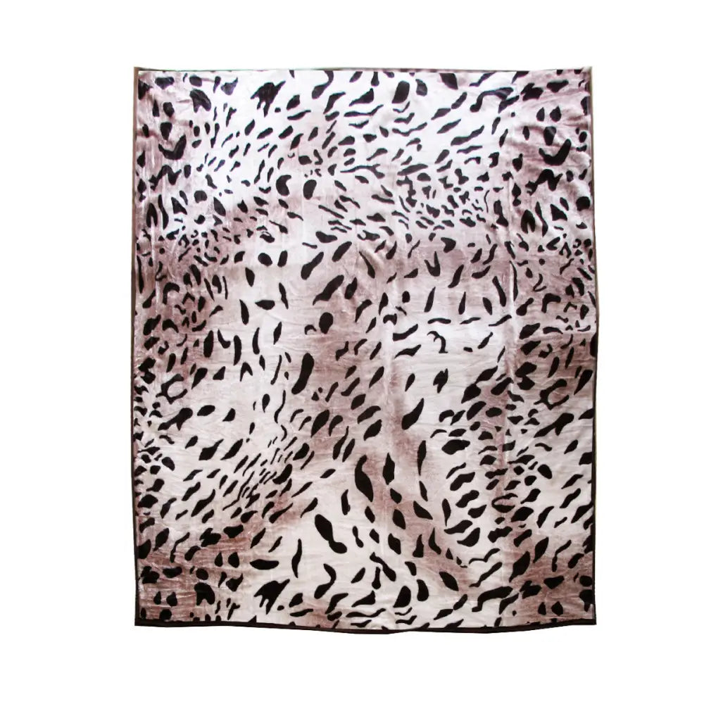675gsm 2 Ply Animal Print Faux Mink Blanket Queen 200x240 cm Jaguar - Home & Garden > Bedding