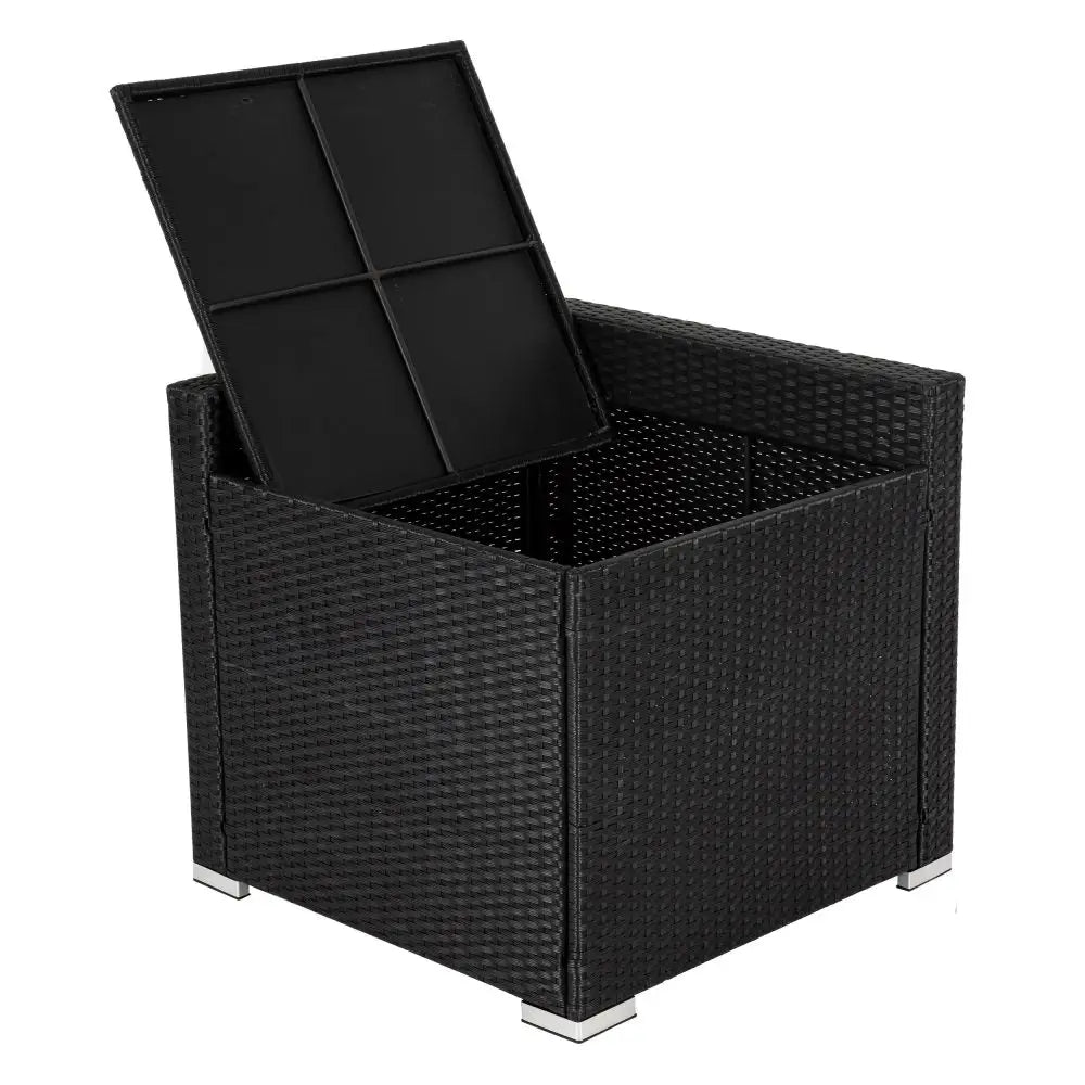 6PCS Outdoor Modular Lounge Sofa Coogee-Black - Furniture > Outdoor