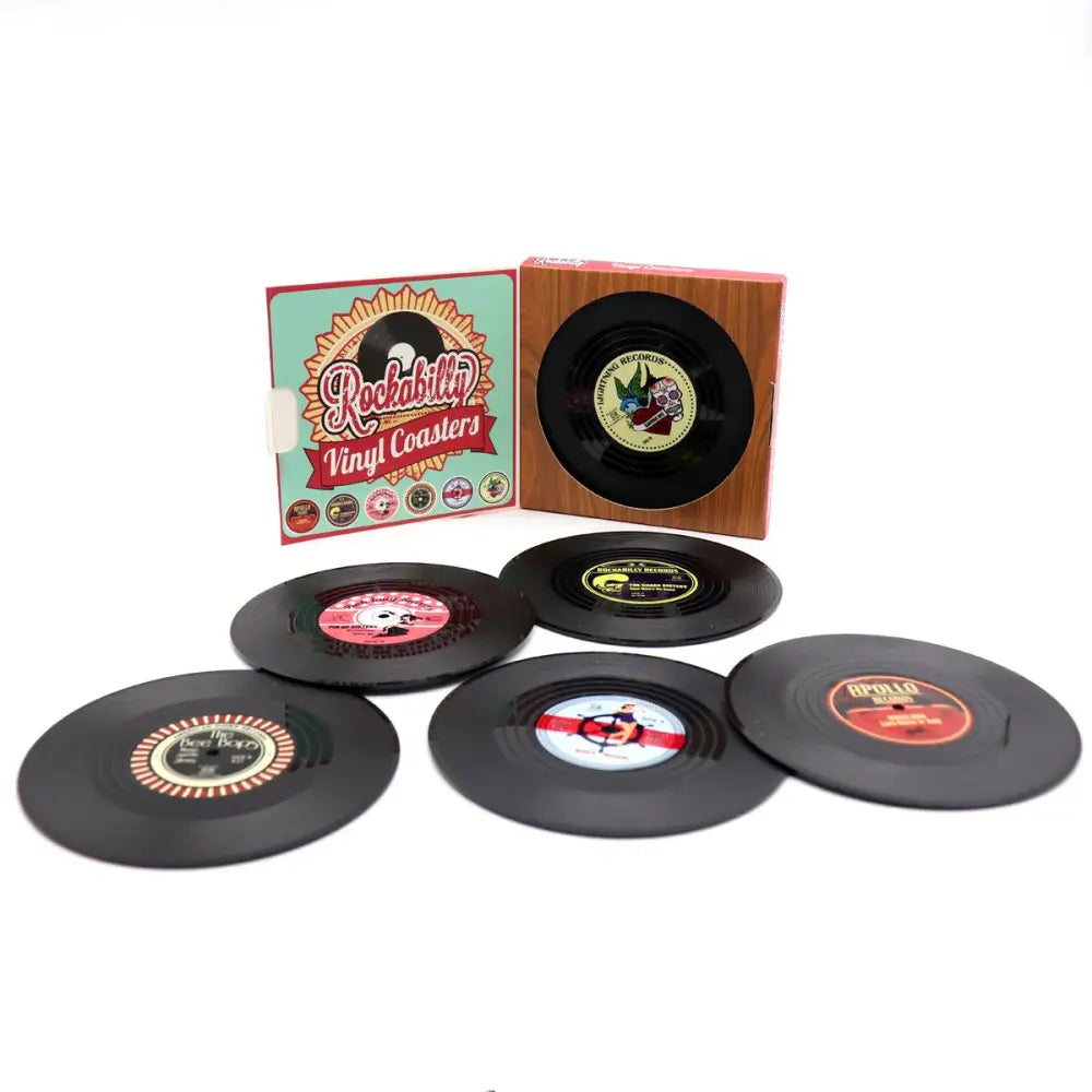 6x Creative Vinyl Record Cup Coasters Glass Drink Tableware Home Décor Rockabilly - Home & Garden > Kitchenware