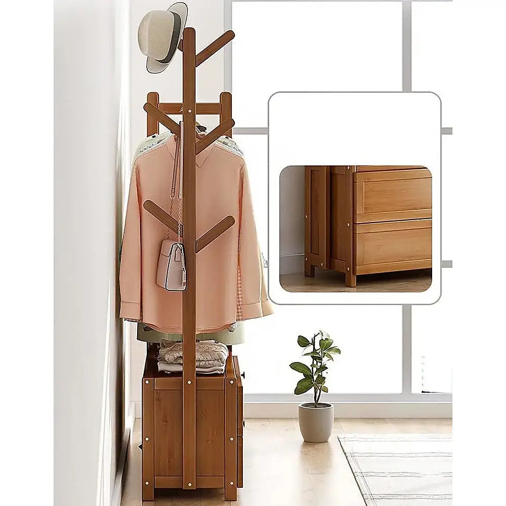 70cm Clothes Rack Stand Storage Shelves Modern Coat Tree - Home & Garden > Storage > Clothing & Wardrobe Storage