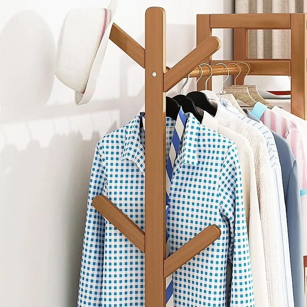 70cm Clothes Rack Stand Storage Shelves Modern Coat Tree - Home & Garden > Storage > Clothing & Wardrobe Storage