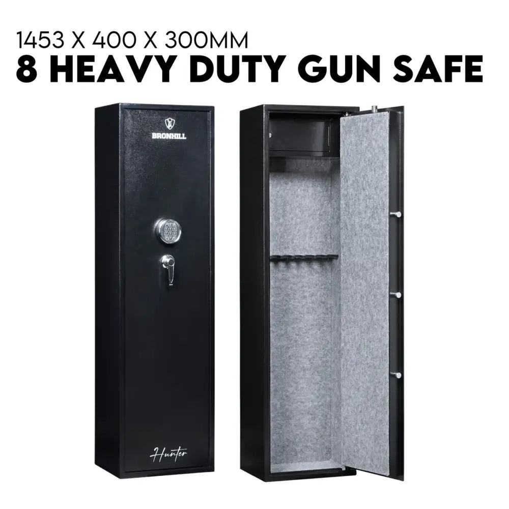 8 Gun Safe Firearm Rifle Storage Lock box Steel Cabinet Heavy Duty Locker CAT A + B - Home & Garden > Storage
