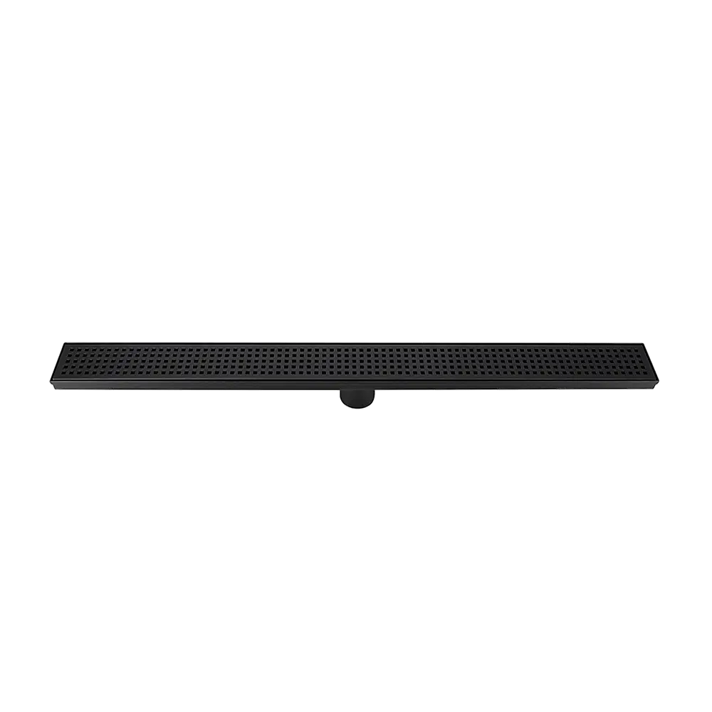 800mm Bathroom Shower Black Grate Drain w/Centre outlet Floor Waste - Home & Garden > DIY > Kitchen & Bathroom DIY
